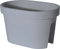 Plastic Flower Bridge Hanging Planter Fence Balcony Rail Railing Flower Herb Trough Plant Pot (Small, Grey)