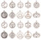 DanLingJewelry 100 Stück Yoga OM Lotus Blume Charms Tibetisch Flach Rund Filigrane Charms Anhänger für Schmuckherstellung Handwerk Erkenntnisse
