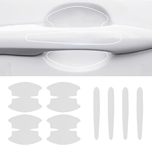 DIYARTS 8Pcs Auto Door Handle Protective Film, Universal Car Door Handle Scratch Protection Cover Guard Film Stickers, TPU Car Door Handle Protector Paint Guard Prevent Scratches