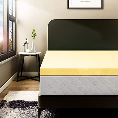 1 Inch Memory Foam Mattress Topper for Back Pain Relief Firm Mattress Topper, Single Topper Visco Foam Mattress Pad, Single Size Foam Topper for Single Bed (Single – 90 x 190 x 2.5 cm)