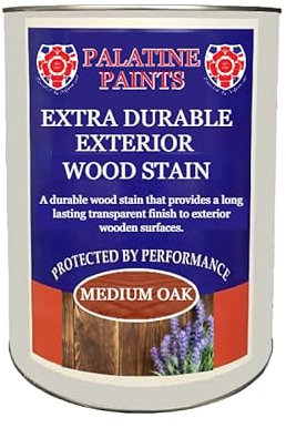 Palatine Exterior Extra Durable Wood Stain - Transparent Gloss finish (White, 5 Litre)