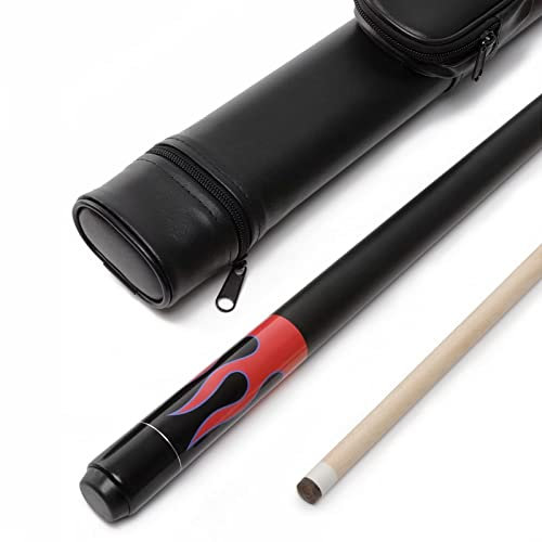AONETIGER Billard Queue 57 2 Teilig Maple Pool Cue Sticks 13mm Spitzen Pool Queue Mit Zubehör Verlängerung Koffer Set 20oz Rot