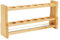 OLYCRAFT 6 Löcher Reagenzglasgestell 100ML Holz Reagenzglasständer ohne Reagenzgläser Reagenzglas Display Ständer mit Glas Spiegel Reagenzglashalter Rack für Laborbedarf - 305x71x108mm