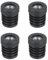 QUARKZMAN 4pz Inserti per Tubi Tondi con Filettatura M8, per Tubi Rotondi 19mm/0,75 OD Tappo Rotondo Plastica Nera con Inserto per Rotelle Tappi Sedie Gambe Mobili