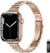 Fullmosa Cinturino Sottile Donna per Apple Watch Cinturino 46mm(S10) 44mm 45mm 42mm 49mm, Bracciale in Acciaio Inossidabile Cinturini Compatibile con iWatch SE SE2 Serie 10 9 8 7 6 5 4 3 2 1, Oro Rosa