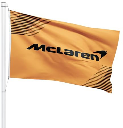 Formel 1 F1 McLaren Flagge Banner 90 x 150 cm – Premium Auto Fan Merch mit Messingösen – ideal für Outdoor-Sportbegeisterte