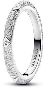 PANDORA ME Struktur & Steine Ring aus Sterling Silber mit Zirkonia Steinen, Größe: 52, 193322C01-52