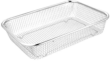 Ciieeo Sieb Über Der Spüle Abflusssieb Aus Edelstahl Korb Mit Rechteckigem Netz Ölkorb Obst Gemüse Waschbecken Küchenspüle Aufbewahrungskorb 34 00 X 25 5 Cm. 00X7. 00Cm