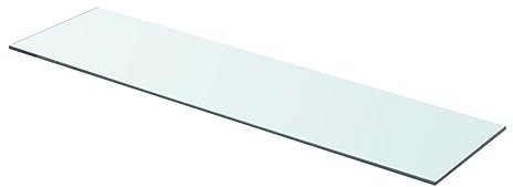 Kavolet 80x20 cm Glasboden Glasscheibe Glasplatte Glasregal Transparent Regalboden Glas Einlegeboden Glasablage für Badezimmer Wandregal Badablage 8 mm stärke