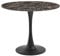Esstisch schwarz/Gold Marmor Optik 90 cm rund MDF-Platte Metall Boca