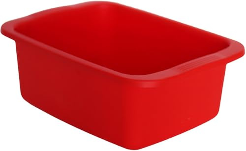 MACHIAVELLI START rechteckige Schüssel aus Kunststoff, Fassungsvermögen 10 l, Mehrzweckwanne, Maße 42 x 31 x 15,5 cm (rot)