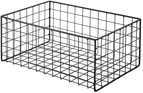 BUTLERS Aufbewahrungskorb Eisen L30 x B20 x H12cm -Deposit - Korb Metall | Aufbewahrung im Kleiderschrank und Regal Deko & Organizer für Badezimmer, Wohnzimmer, Büro| Behälter für Küche