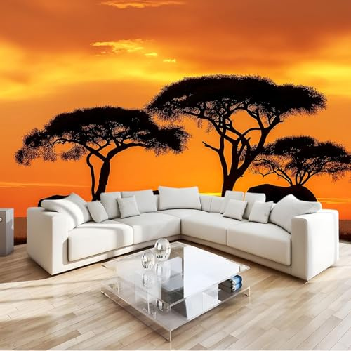Vlies Fototapete Afrika Wilde Tiere Elefanten 250x175 cm Art Mauer VliesTapete Wandtapete Wanddeko Wand Wohnzimmer Schlafzimmer Wohnung Wandbilder