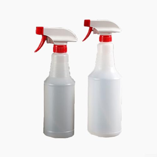 Botella pulverizadora portátil de 500 ml, 1000 ml, plástico PE recargable, diseño transparente (500 ml)