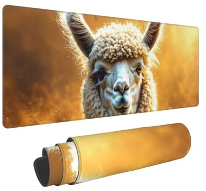 Grand Tapis de Souris de Jeu 700x300x3mm XXL Multifonction Mouse Pad, avec Bords Cousus, Base en Caoutchouc Naturel antidérapant Durable Tapis de Clavier Alpaga Tapis de Bureau pour Gamer E-711