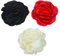 3 Stück Brosche Pin für Frauen Blumenbrosche,Brosche Damen Zubehör zum Hochzeit Bankett Party (Schwarz Rot Weiß)
