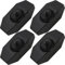 Xiatiaosann LED Strip Lights Dimmer Switch, Rotary Switch for 1-60 Watt Continuously Dimmable/Dimmable 220V LED Lamps (4 Pack, Black)