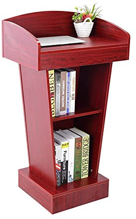 Rednerpult Kanzel Hostienpult Zeremonielles Rednerpult Schreibtisch Empfang Kundenpult für Kirche, Schule oder Universität/Rot / 60x40x108cm (Rot 60x40x108cm)
