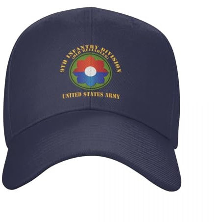 AIETPOIJ Basecap Army 9th Infantry Div US Army Old Reliables Baseball Cap Kapuze Snapback Cap Snapback Mütze Damen Mütze Herren
