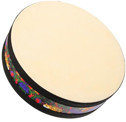 OFFSCH Perkussionstrommel 8 Zoll Mit Robustem Holzrahmen Wellenklangtrommel Für Anfänger Und Erwachsene Ozeantrommel Zur Entspannung Und Meditation