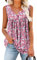 CHICZONE Women's Pleated V-Neck Sleeveless Blouse Shirt Casual Tunic Tank Top Loose Fitting
