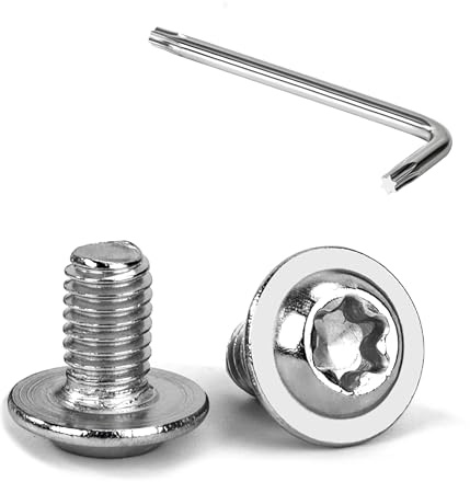 Tunejoy 20 Stück M6 x 10 mm Linsenkopfschrauben mit Flansch Trox Linsenkopfschraube Innensechskant Edelstahl A2 V2A Flanschschrauben Vollgewinde mit T30 Inbusschlüssel