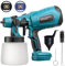 Handheld Paint Sprayer for Makita 18V Battery (No battery), Cordless Paint Sprayer for Fencing and Decking, HVLP Paint Sprayers for Home Interior and Exterior, House Painting