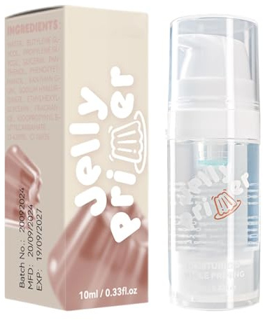Gesichts-Make-up-Grundierung – Glättende Jelly-Grundierungsbasis, Tragbare Makellose Make-up-Grundierung | Langlebige Primer-Make-up-Feuchtigkeitscreme, Leichte, Feuchtigkeitsspendende Make-up-Primer-