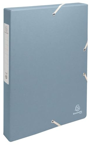 Exacompta Filing Box Autentik with Elastics A4 Spine 4cm Organise Archive