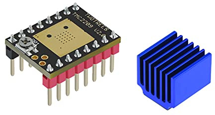 NOLOWY TMC2209 V2.0 Schrittmotor-Treiber mit Kühlkörper für 3D-Drucker, 256 Mikroschritte, 2,5 A, für SKR1.3 1.4 Robin-Nano