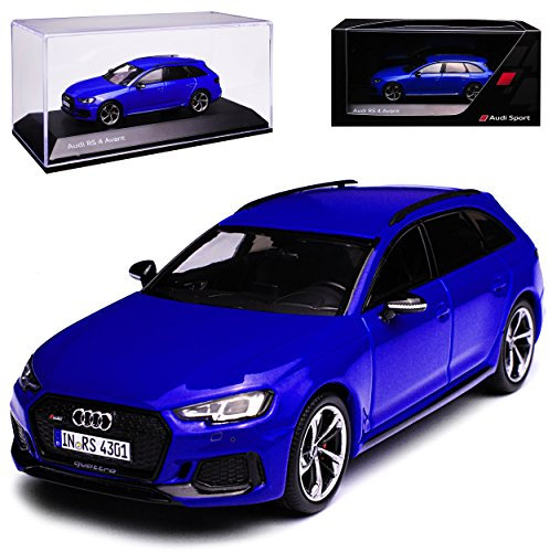 Generisch A*u*d*i A4 RS4 B9 Avant Kombi Nogaro Blau Ab 2015 1/43 Spark Modell Auto