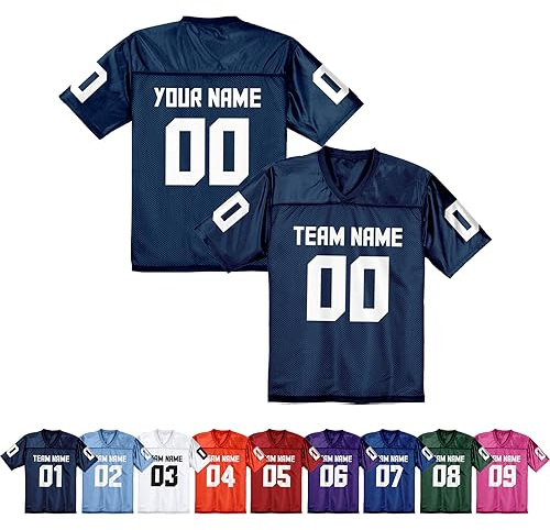 pod4hockey Replica American Football Trikot | Uniform zum Personalisieren mit Teamname & Rückennummer – Fan-Geschenk für Männer, Frauen & Jugendliche