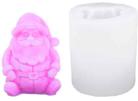 Stampo in silicone per candele di Babbo Natale per decorazioni fai da te in gesso