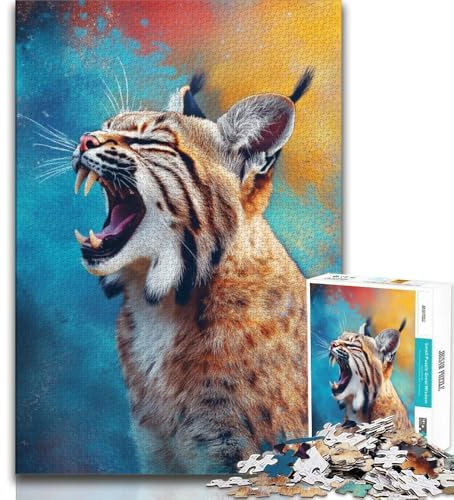Puzzles für Teenager Fantasy-Luchs-Puzzles für Teenager Familienunterhaltungsspielzeug mit passendem Poster und Quizblatt 38x26cm