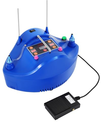 Pompe à ballon électrique avec minuterie 1200 W Pompe à air 4 buses 500 l/min 30 x 20 x 16 cm Pompe de gonflage quantitative pour les fêtes