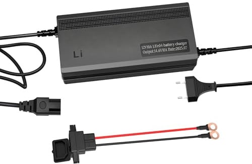 14,6V 10A Litio Cargador de Batería para 12V (12,8V) LiFePO4 Baterías