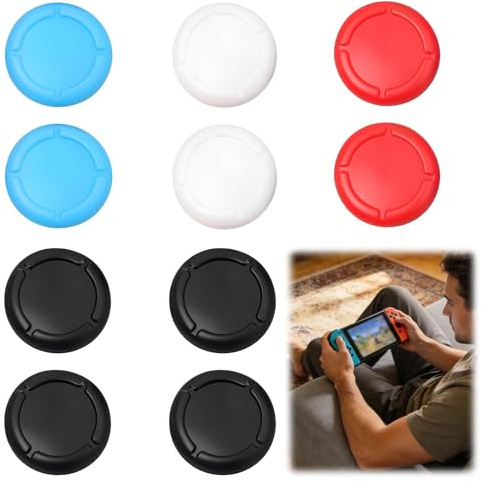 Lot de 10 Capuchons de Joystick en Silicone AntidéRapant pour Capuchon Joystick Switch, Compatibles avec Manette Switch et Lite et OLED, Protection Durable pour Gamers