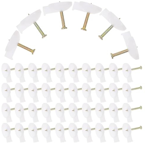Generic 100pcs Curtain Nails for Door Curtain and Wallpaper Fixing, Silver Metal and Plastic Masonry Nails with Sturdy Design and Secure Hold for DIY Project