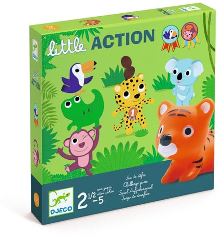 DJECO Spiel Action und Spiegelungen Lernspiele DJECOSet Little Action, Mehrfarbig (15)