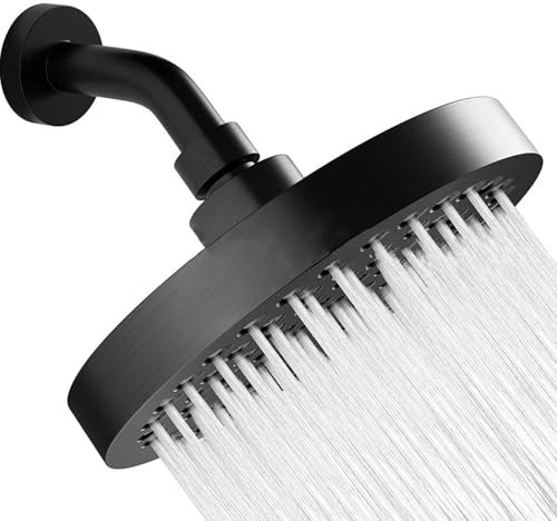 6 Zoll Duschkopf Regendusche, Rote Kupfer Regenduschkopf Druck Verstärkendes Design Einbau Duschköpfe Runden Kopfbrause mit Anti-Kalk-Düse Antike Rote Kupfer-Finish, B