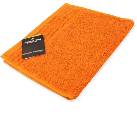 Traumschloss Frottier-Line Premium hautsympathisches Gästetuch aus Baumwolle, Farbe:orange, Größe:30x50