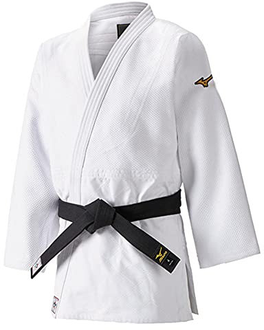 Mizuno Judogi für Erwachsene, Weiß, Medium, Unisex, Judoanzug, Judo Uniform, TRACK_SUIT, Kimonoärmel, Pull-on, IJF-zugelassen, Baumwolle/Polyester, 80%/20%