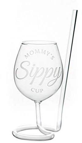 SIPSIP Wine Glass | The Wine Glass with a Straw | Mommy's Sippy Cup