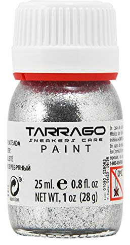 Tarrago | Sneakers Paint 25 ml | Pintura para Sneakers (Plata Brillante 551)