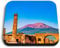 1 x Square MDF Fridge Magnet - Mount Vesuvius Italy Pompeii 3498