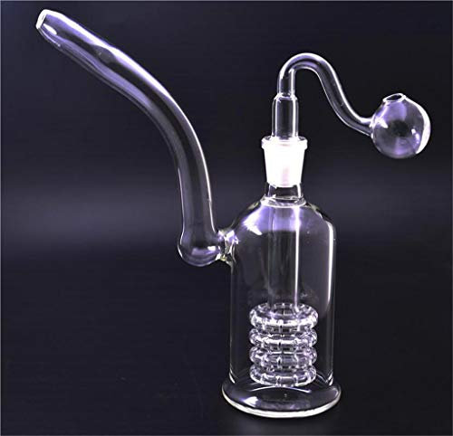 Brûleur à huile en verre épais récupérateur de cendres Bongs 20,3 cm avec fumage de 14 mm (A)