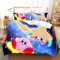 NICHIYO Kirby Cartoon-Spiel 3D-Bettwäsche-Set Bettbezüge Kissenbezüge niedlich rosa Ball Anime Bettwäsche-Sets Bettwäsche (2,Einzelbett 135 x 200 cm + 50 x 75 cm)