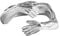NNGT Dan&DRE Ring umarmende hände,Ring Umarmung,umarmungs Ring Silber,Ring hände Ringe,Umarmende Hände, Verstellbarer Ring aus Sterlingsilber
