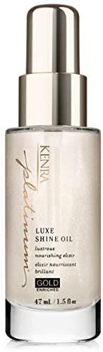 Kenra Platinum Luxe Shine Oil | Strengthens, Softens & Smooths Hair | Thermal Protection Up To 450F | Humidity Protection | Controls Frizz | 1.5 fl. Oz
