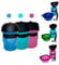 DRENCH'D PETS Portable Dog Water Bottle with FREE collapsible dog bowl - BLUE